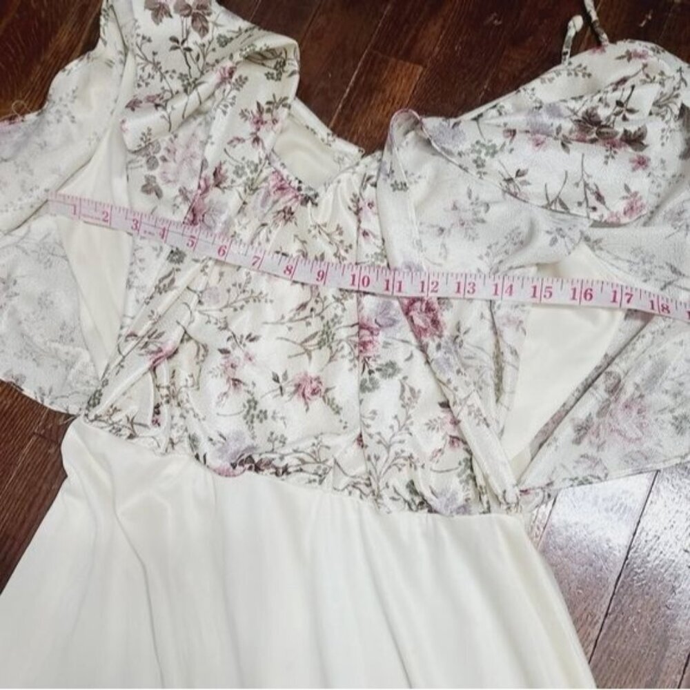 Vintage 70s Romantic Floral Cottagecore Maxi Dress - Picture 8 of 12